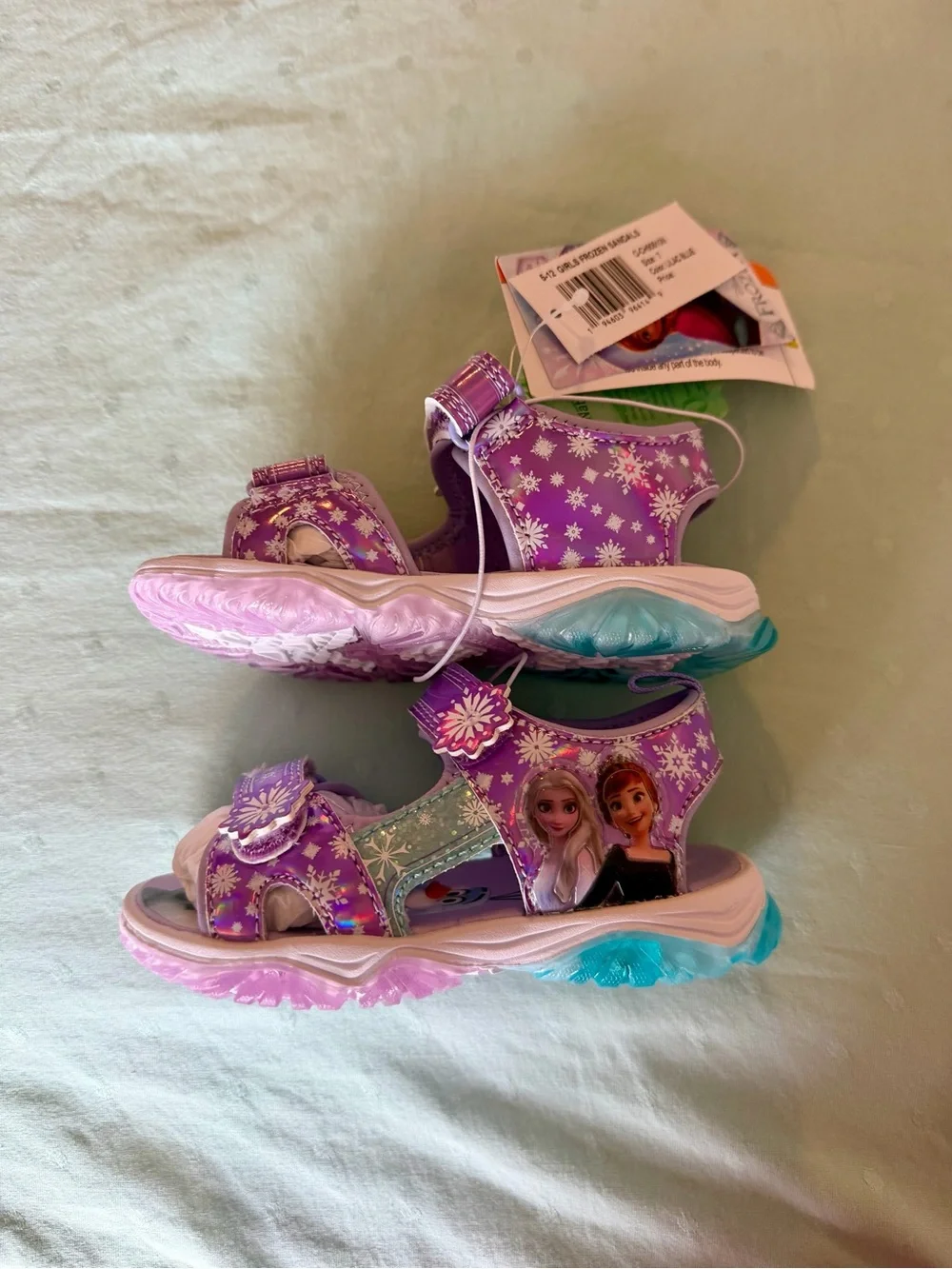 Disney Frozen Purple Glitter Strap Kids Sandals